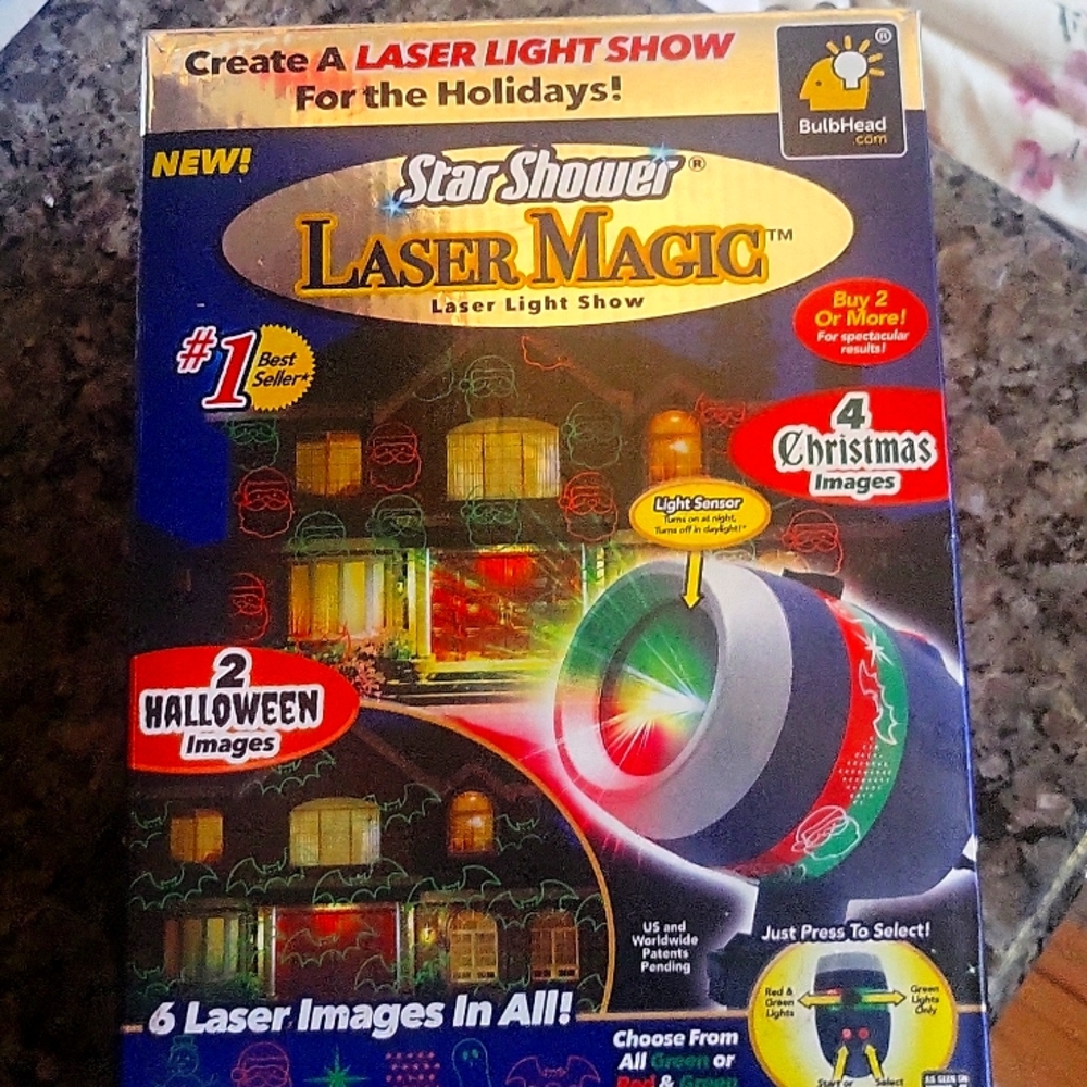 NIB Bulbhead Star Shower Laser Magic Laser Light Show New